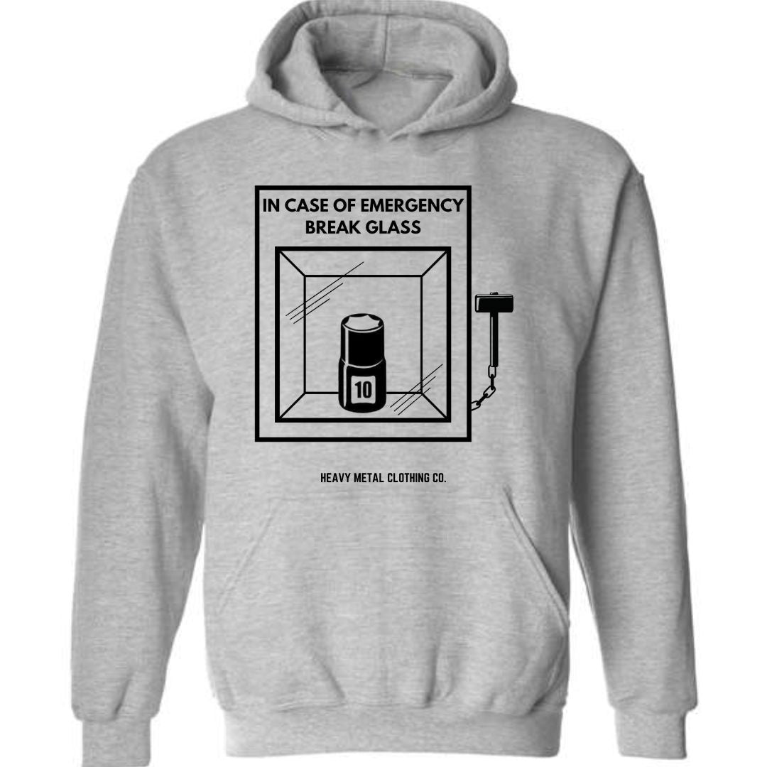IN CASE OF EMERGENCY BREAK GLASS 10MM