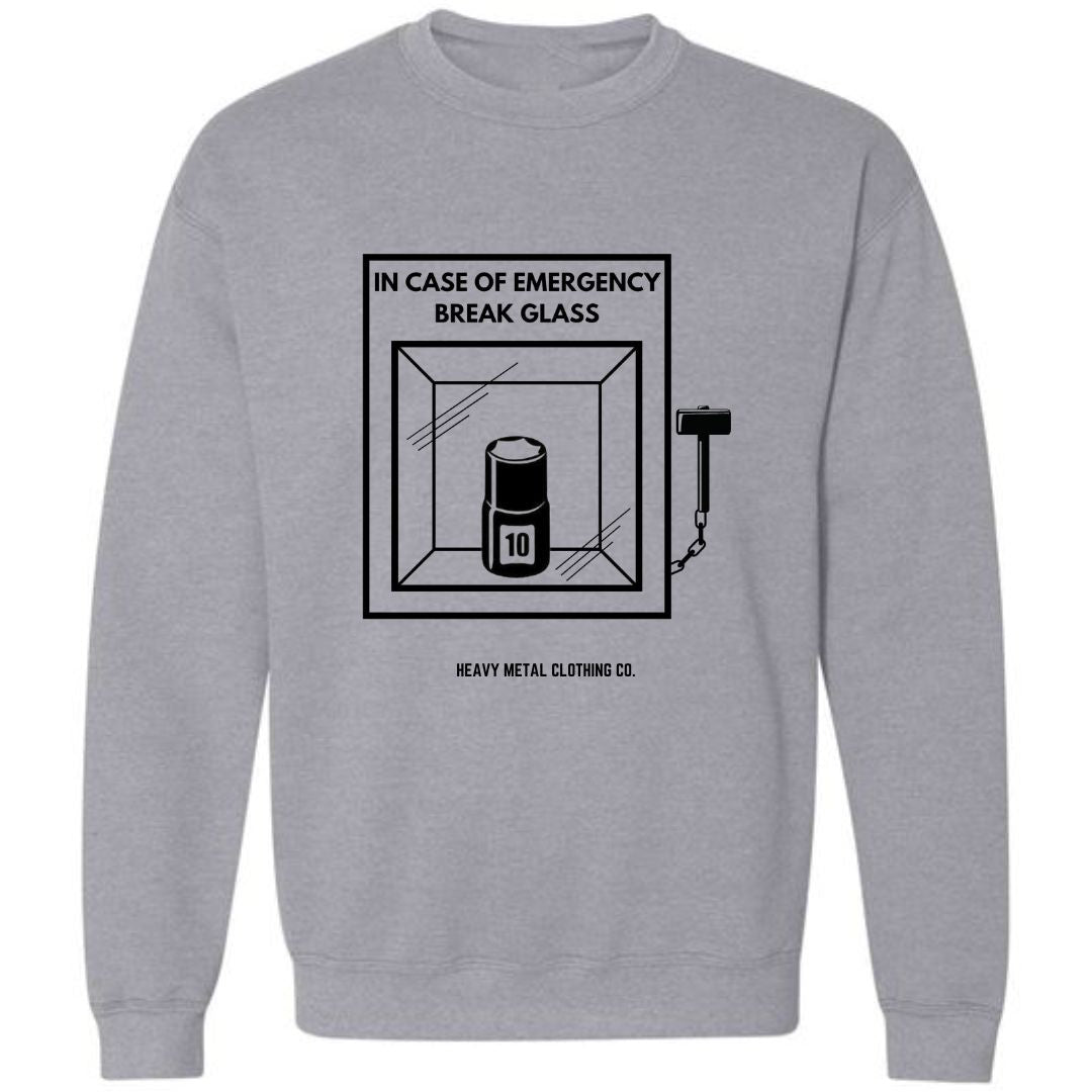 IN CASE OF EMERGENCY BREAK GLASS 10MM