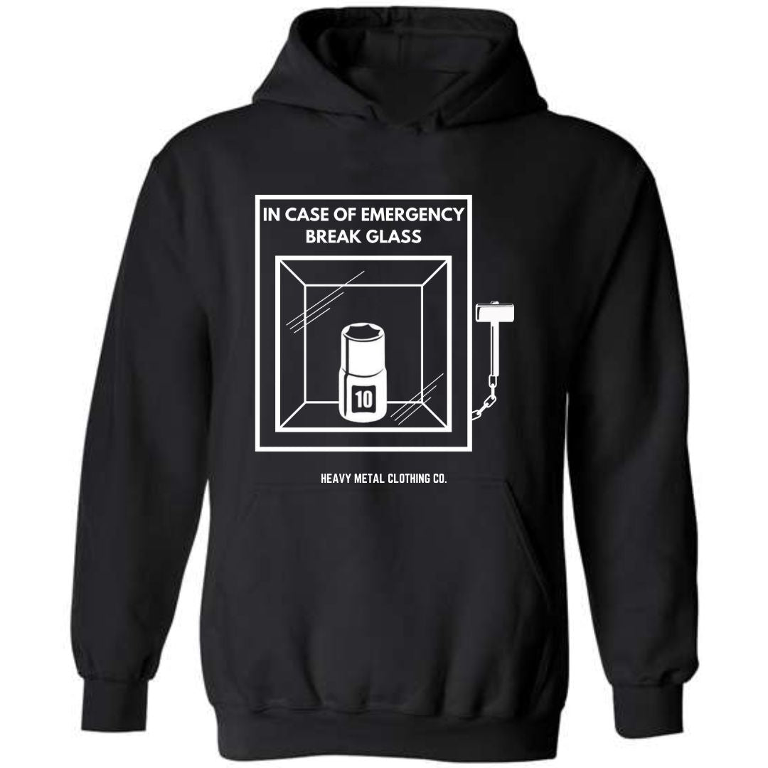 IN CASE OF EMERGENCY BREAK GLASS 10MM