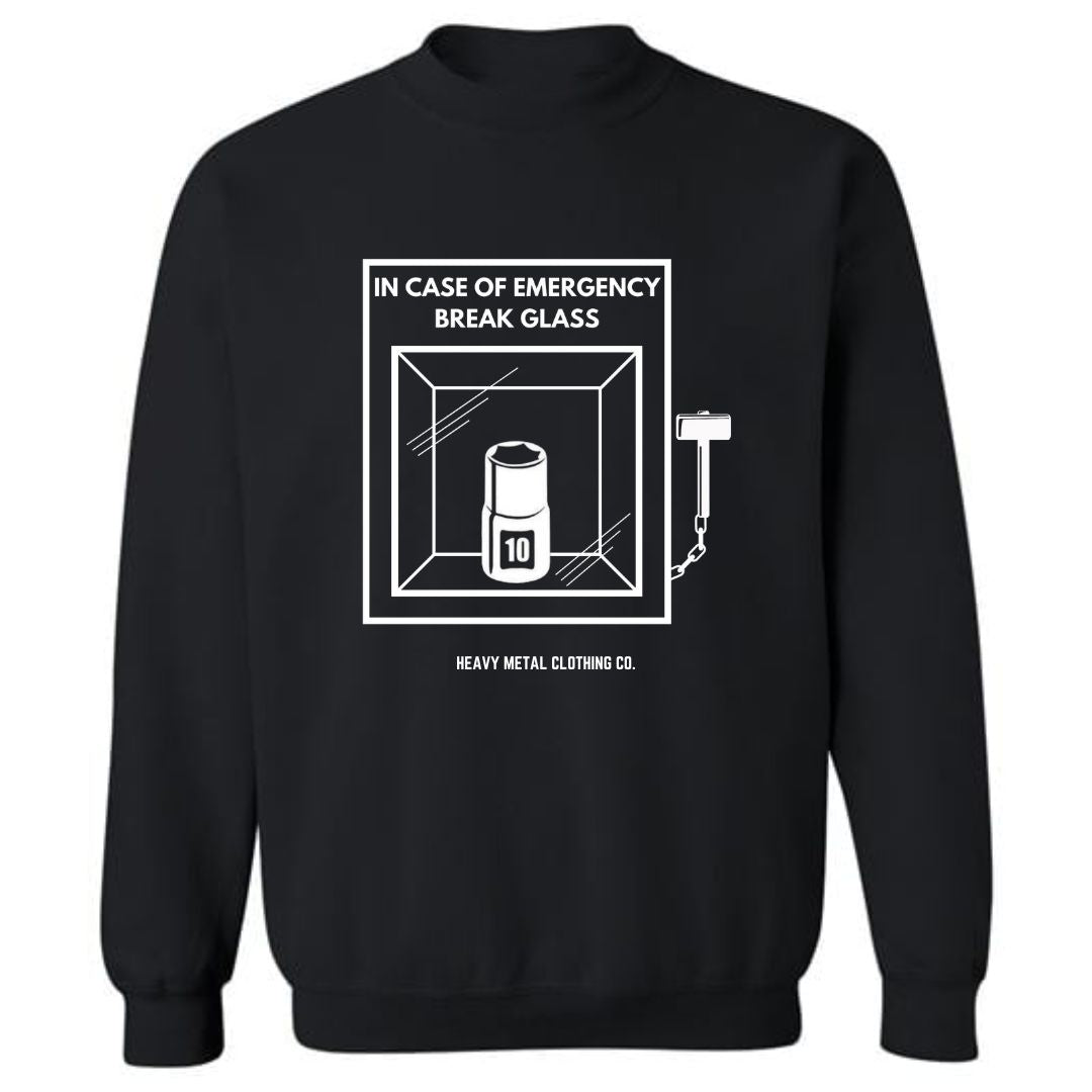 IN CASE OF EMERGENCY BREAK GLASS 10MM