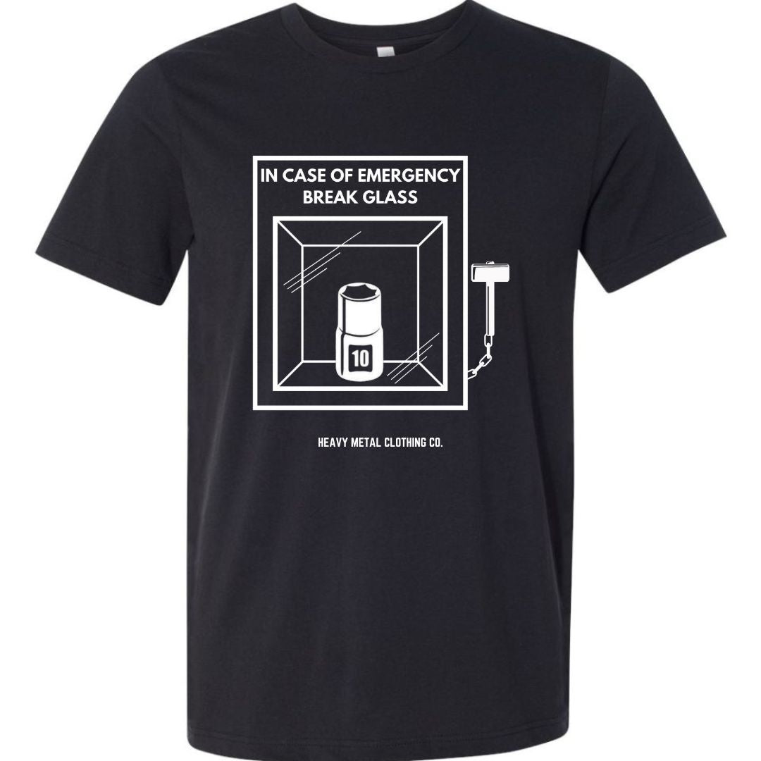 IN CASE OF EMERGENCY BREAK GLASS 10MM